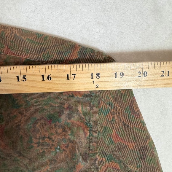 INSANE Vintage Ralph Lauren 16.5 34-35 Corduroy Paisley Western Chaps Shirt - Picture 9 of 10